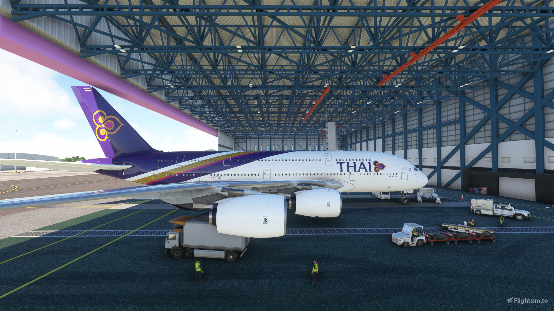 THAI Airbus A380-800。 THAI Airways Airbus A380-800 1:400