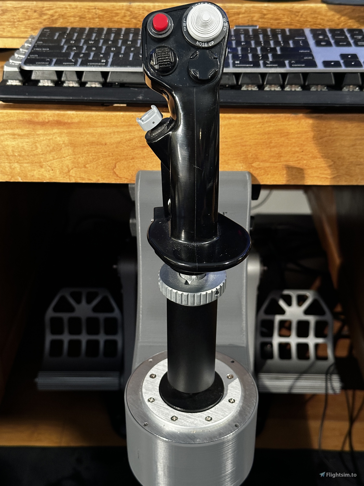3D Printed ThrustMaster Warthog Desk/Table Stick Mount for Microsoft