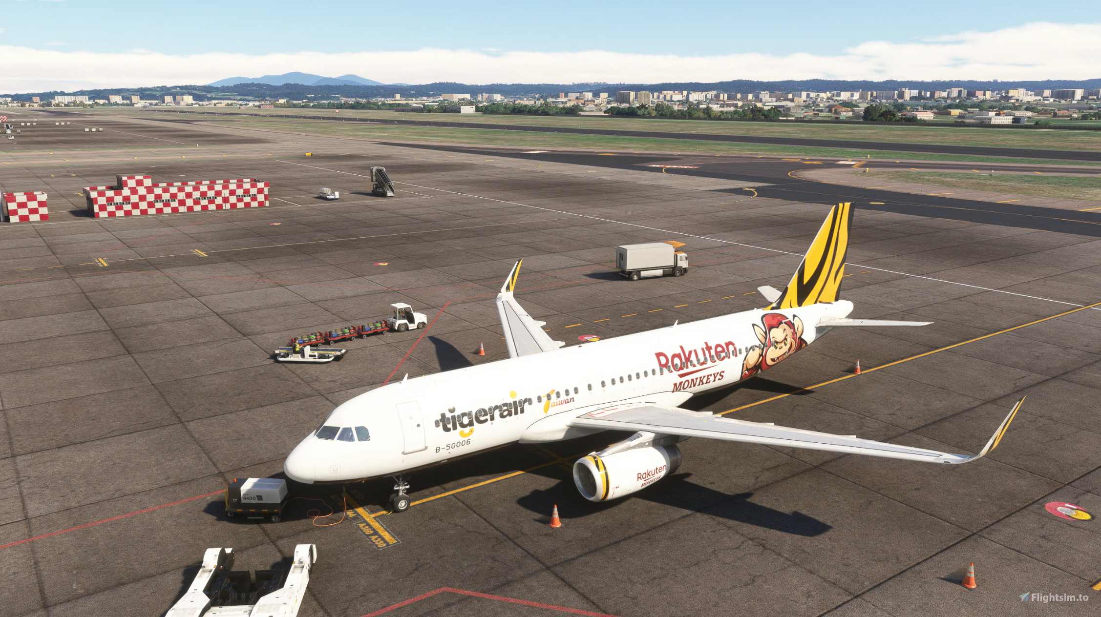 TigerAir Taiwan A320 B-50006 Rakuten Monkeys Livery For Fenix A320