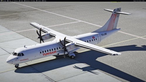 Tunisair Express TS-LBE (ATR72-500 aircraft) livery for Asobo ATR72-600 model