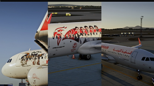 Tunisair TS-IMX liveryies (STD- FIFA 2022- Paris2024 )for Inibuilds MSFS2024 (with cabin details)