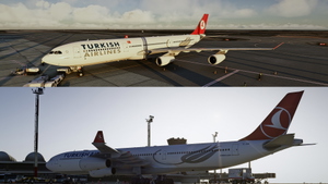 Turkish Airlines TC-JDM and TC-JDK liveries Inibuilds A340-300 MSFS2024 (with cabin) thumbnail 1