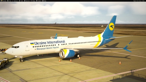 Ukraine International Airlines UIA UR-MXA livery for Asobo Boeing 737Max8 MSFS2024