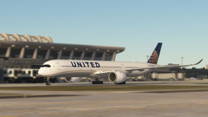 United Airlines Airbus A350-1000 WAVY Livery [Fictional] thumbnail 4