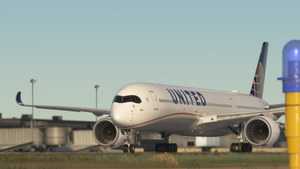 United Airlines Airbus A350-1000 WAVY Livery [Fictional] thumbnail 3