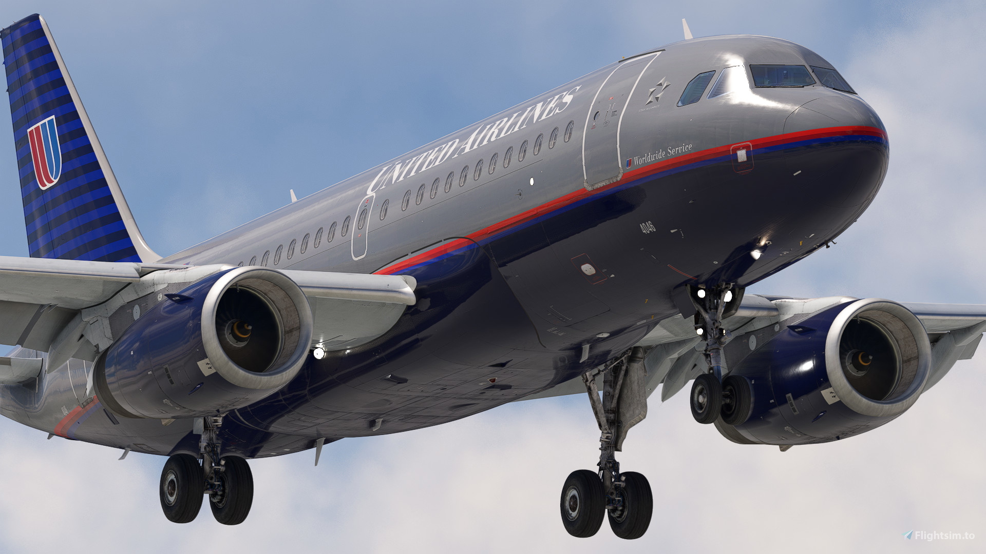 United Airlines 'Battleship Gray' | N846UA | w/Cabin | Fenix A319