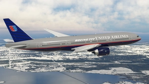 United Airlines 'Battleship Gray' [Pack] w/Cabin | PMDG B777-222 thumbnail 4