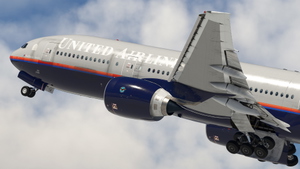 United Airlines 'Battleship Gray' [Pack] w/Cabin | PMDG B777-222 thumbnail 7