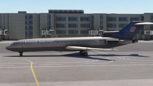 United Airlines "Battleship Grey" N7285U w/Cabin | FlightSim Studios B727 Passenger thumbnail 9