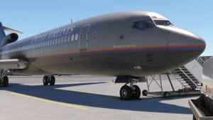 United Airlines "Battleship Grey" N7285U w/Cabin | FlightSim Studios B727 Passenger thumbnail 10