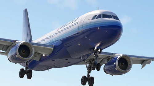 United Airlines 'Blue Tulip' | N411UA | w/Cabin | Fenix A320 V2 (8K + 4K)
