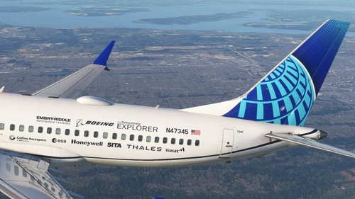 United Airlines "ecoDemonstrator" N47345 | w/Cabin