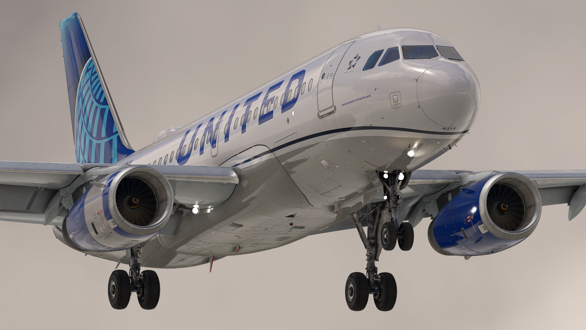 United Airlines 'Evo-Blue' | Pack | w/Cabin | Fenix A319 (8K + 4K