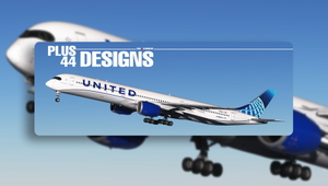 United Airlines EVO BLue (N351UA) iniBuilds A350-1000 - 8K thumbnail 1