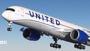 United Airlines EVO BLue (N351UA) iniBuilds A350-1000 - 8K thumbnail 2