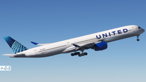 United Airlines EVO BLue (N351UA) iniBuilds A350-1000 - 8K thumbnail 3