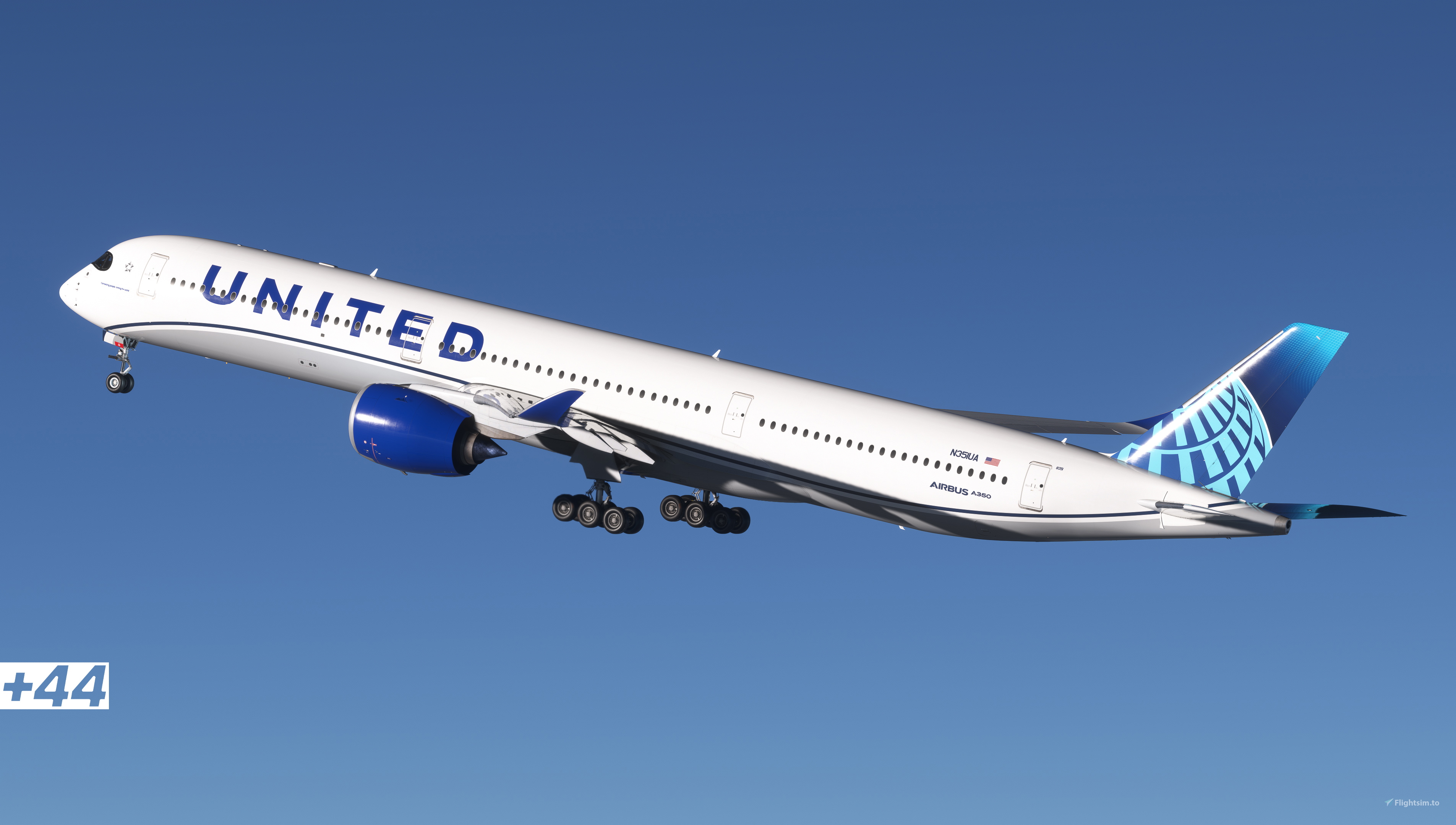 United Airlines EVO BLue (N351UA) iniBuilds A350-1000 - 8K