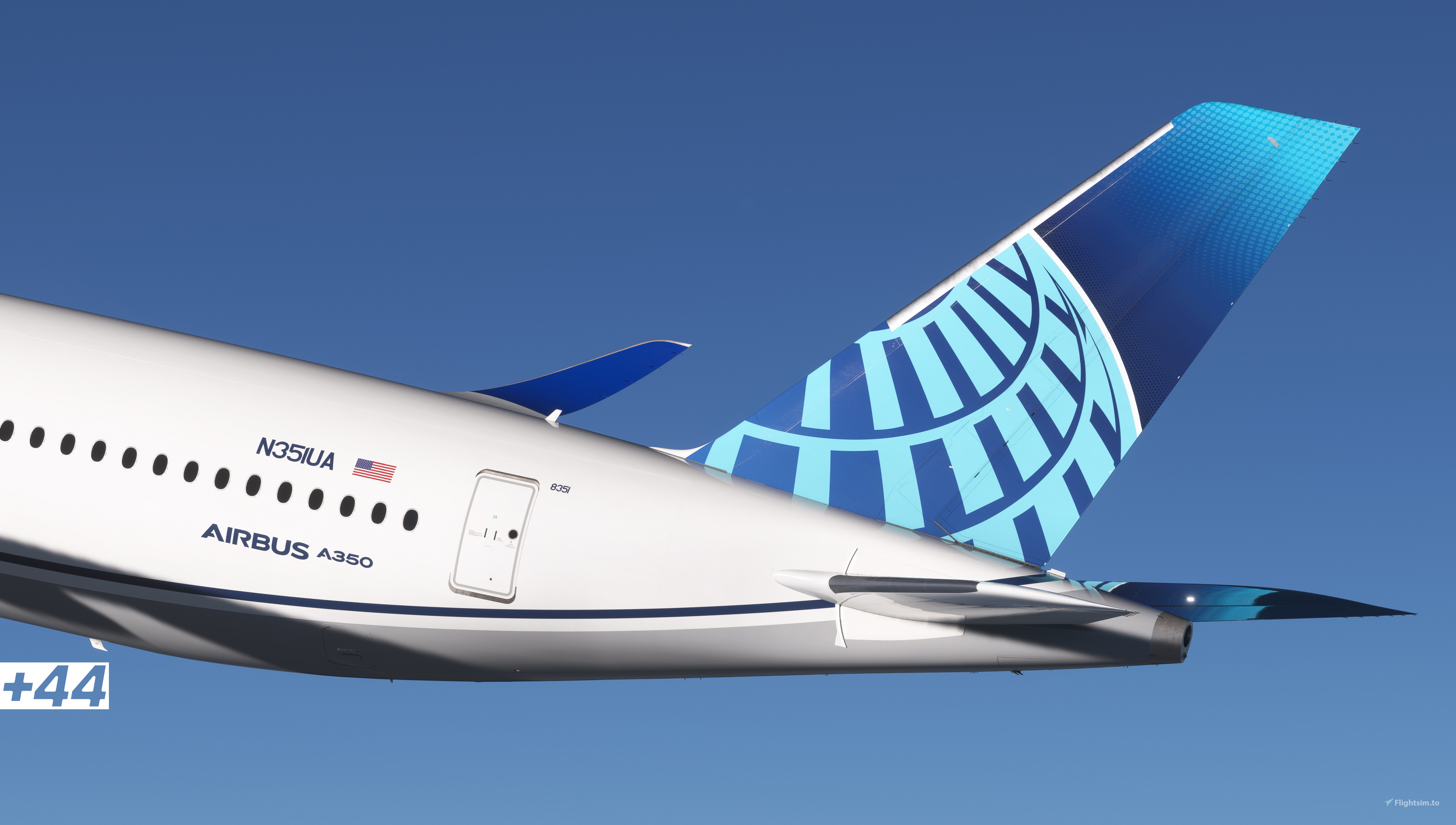 United Airlines EVO BLue (N351UA) iniBuilds A350-1000 - 8K