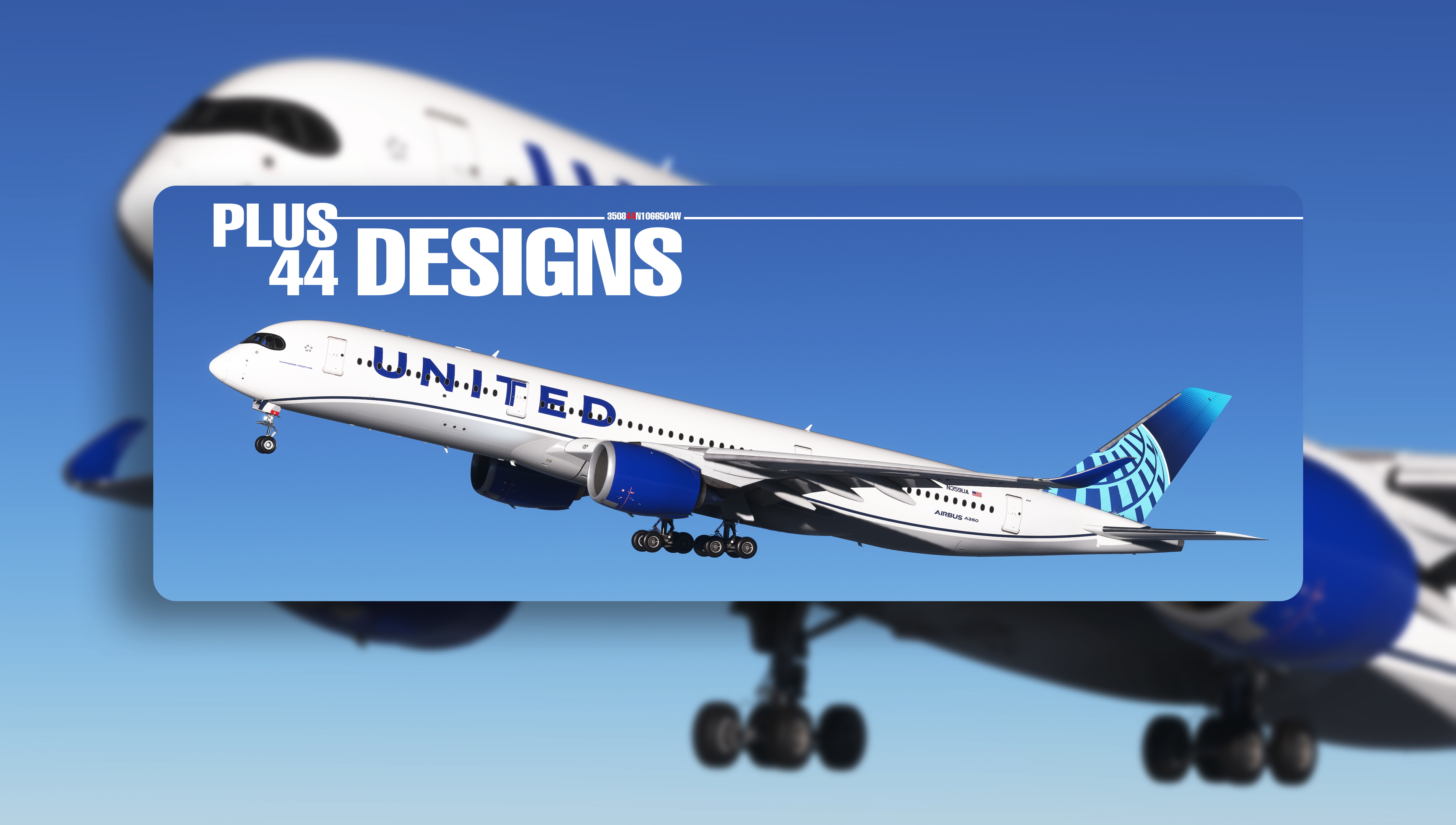 United Airlines EVO BLue (N359UA) iniBuilds A350-900 - 8K - Image 1