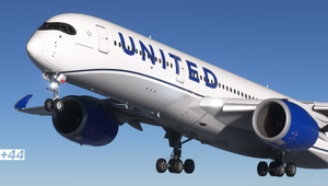 United Airlines EVO BLue (N359UA) iniBuilds A350-900 - 8K thumbnail 2