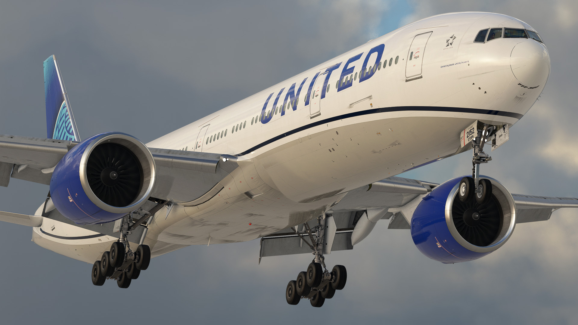 United Airlines 'Evo-Blue' [Pack] w/Cabin PMDG B777-322ER