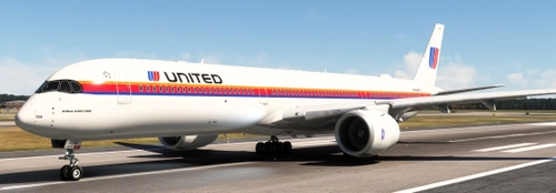 United Airlines (Saul Bass) A350-1000 (Fictional)