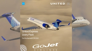 United Express (GoJet) Livery Pack  | Aerosoft CRJ550 V2 | 4K thumbnail 1