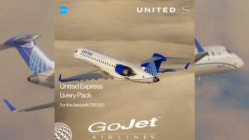 United Express (GoJet) Livery Pack  | Aerosoft CRJ550 V2 | 4K