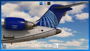 United Express (GoJet) Livery Pack  | Aerosoft CRJ550 V2 | 4K thumbnail 3