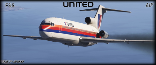 United "Saul Bass" - N7443U - Boeing 727-200