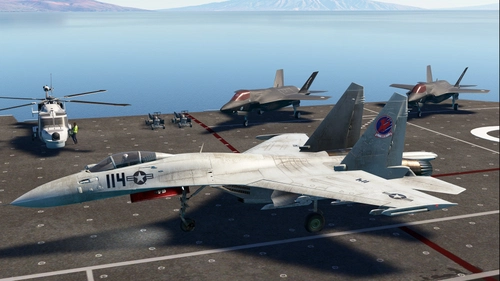 US Navy SU-27 Pete "Maverick" Mitchell's F-14 paint.