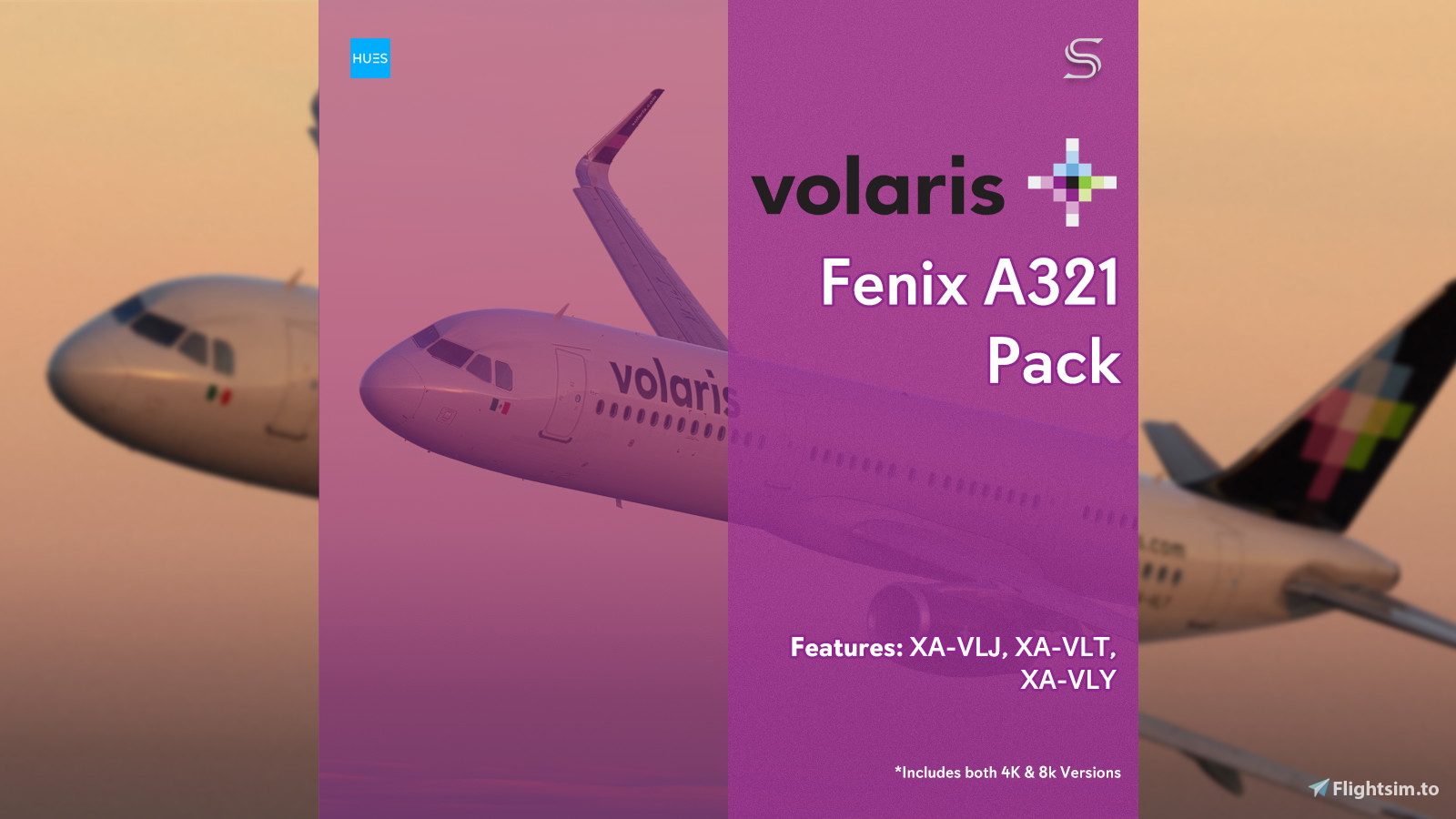 Volaris Livery Pack | Fenix A321 | 8K & 4K - Image 1