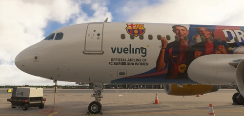 Vueling Airbus A320-232 SL EC-MQE - FC Barcelona special livery