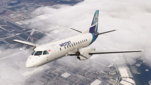 WestJet (Pacific Coastal - C-GOIA) - Microsoft/Carenado SAAB 340 thumbnail 3
