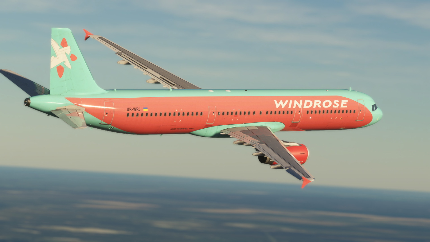 Windrose Airlines | UR-WRJ | Fenix A321 | 8K Textures for Microsoft ...