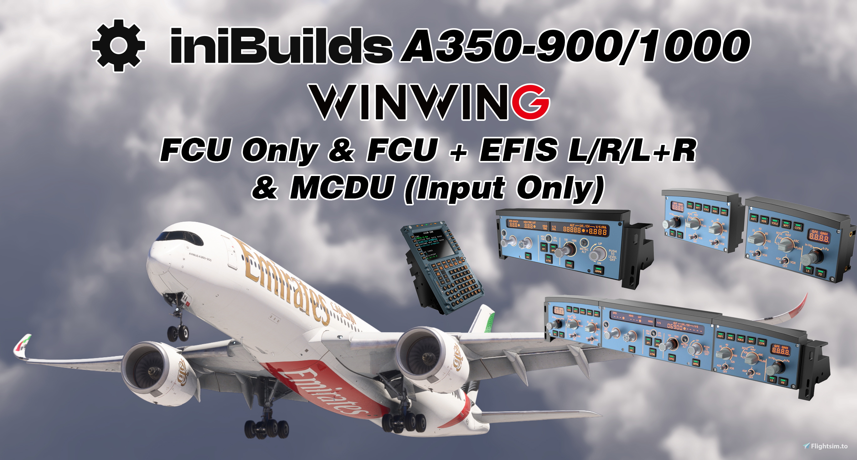 WinWing FCU Only, FCU+EFIS L/R/L&R, MCDU Profile Pack for Inibuilds Airbus A350-900/1000 - Image 1