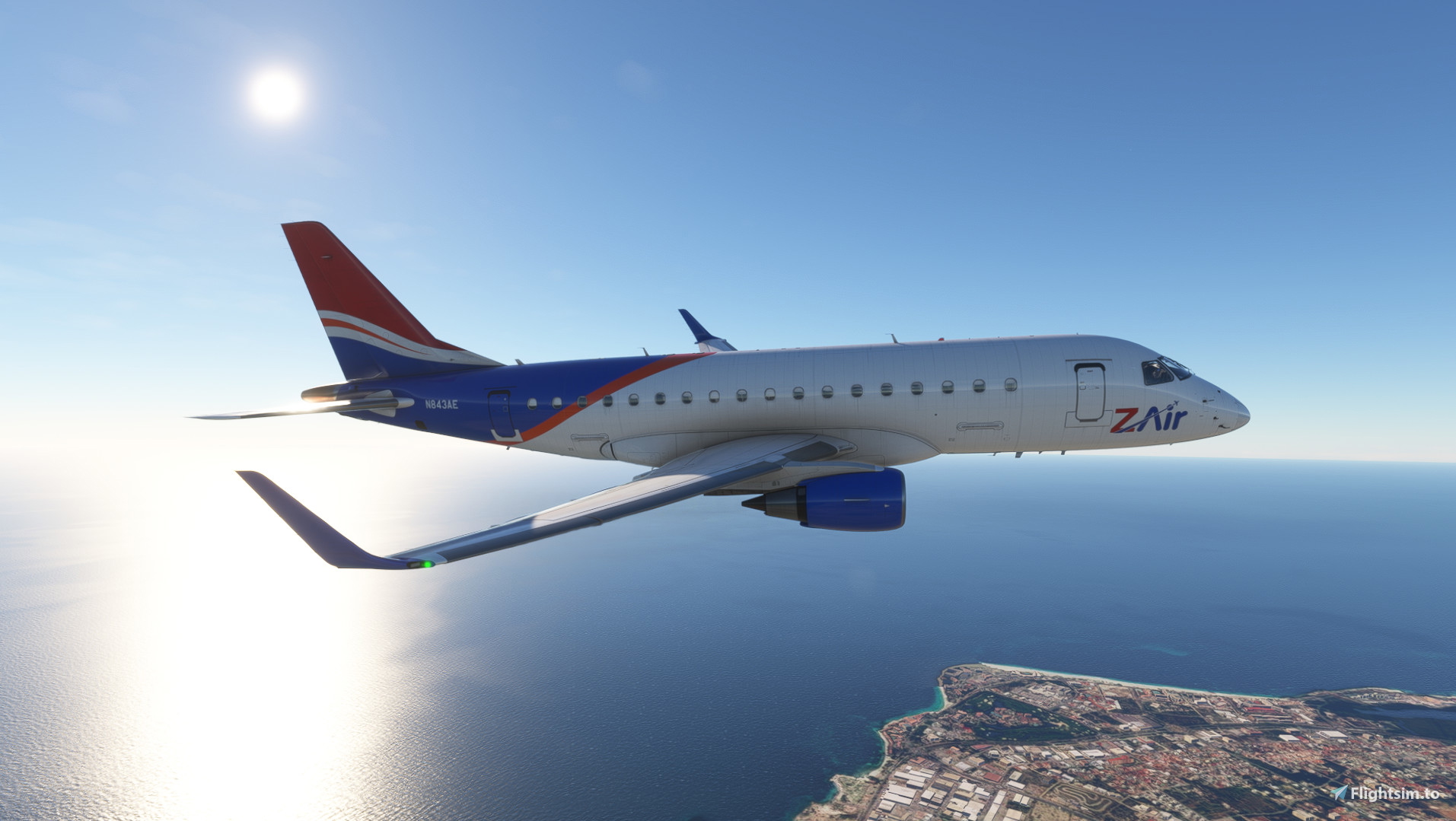 Z Air - FSS Embraer 170 -N843AE - Aircraft Liveries for MSFS