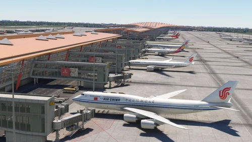 ZBAA Beijing Capital - FSLTL Static Aircraft (WF Scenery)