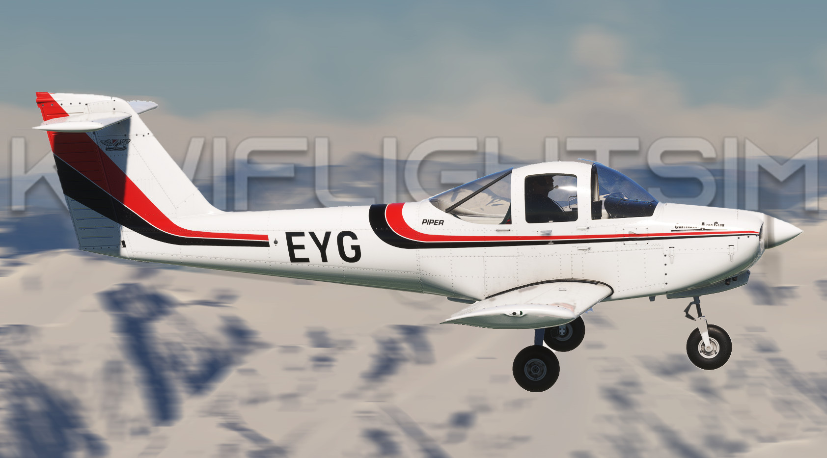ZK-EYG (Canterbury Aero Club) PA38 | JustFlight PA-38 Piper