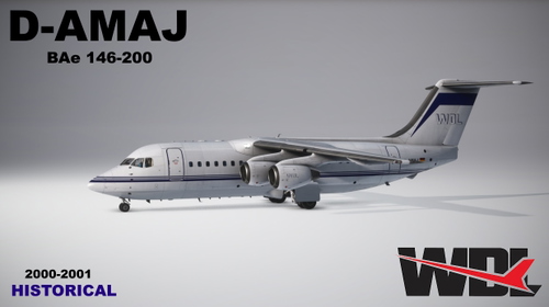 Justflight 146 Professional, 146-200, D-AMAJ, WDL Aviation, 2000