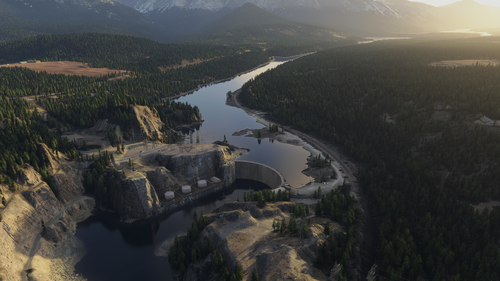 West Clark fork River dams