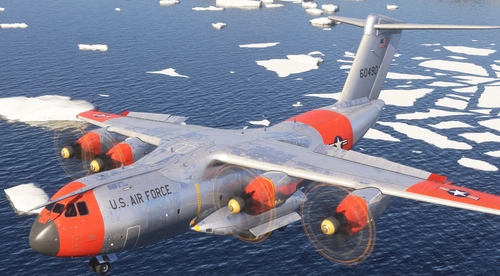 Airbus A400M USAF 60490 Arctic Red Scheme