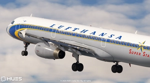 Lufthansa D-AISZ "Super Star Retro" w/ Cabin | Fenix A321 thumbnail 3