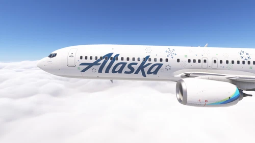 PMDG 737-900ER w/cabin Alaska Airlines - Snowflakes - N287AK