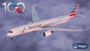 American Airlines 100 Year Anniversary Livery w/ Cabin [A350-1000] thumbnail 2