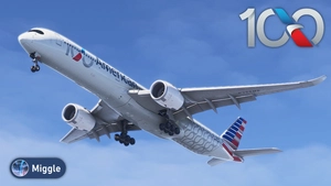 American Airlines 100 Year Anniversary Livery w/ Cabin [A350-1000] thumbnail 4
