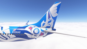 PMDG 737-900(ER) w/ cabin Alaska Airlines - Xáat Kwáani/Salmon People (N559AS) thumbnail 2