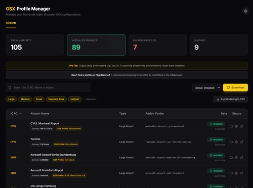 Dave's GSX Profile Manager