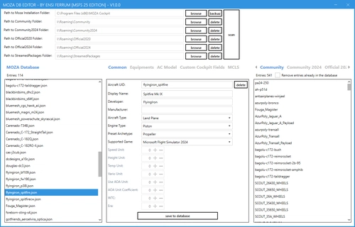 MOZA DB Editor