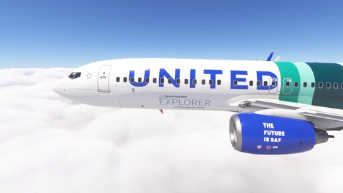 PMDG 737-800 w/ cabin United Airlines - The Future is SAF (N27602)